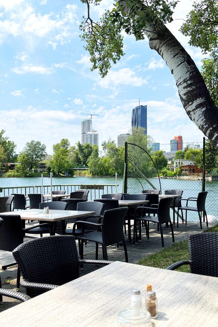 Der Blick aus dem Restaurant Weststrand