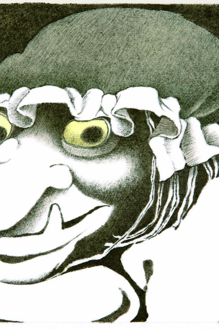 Die "Hexe" aus "Hänsel und Gretel", Zeichnung von Illustrator und Kinderbuchautor Maurice Sendak