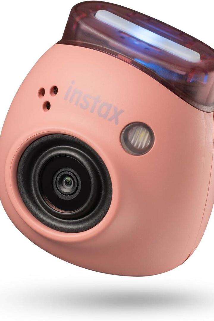 Instax-Miniaturkamera in Blassrosa