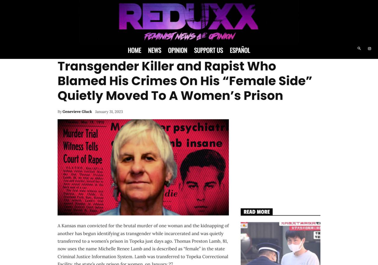 Michelle Renee Lamb; Screenshot aus "Reduxx.info"