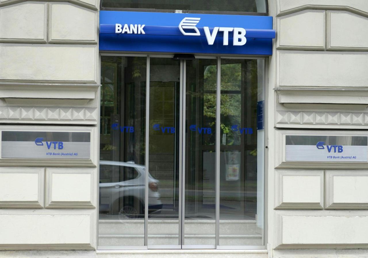 Eine Filiale der russischen VTB in Wien. Das Bild entstand 2014. Mittlerweile wird VTB Europe liquidiert, nachdem sie auf der Sanktionsliste der EU-landete.