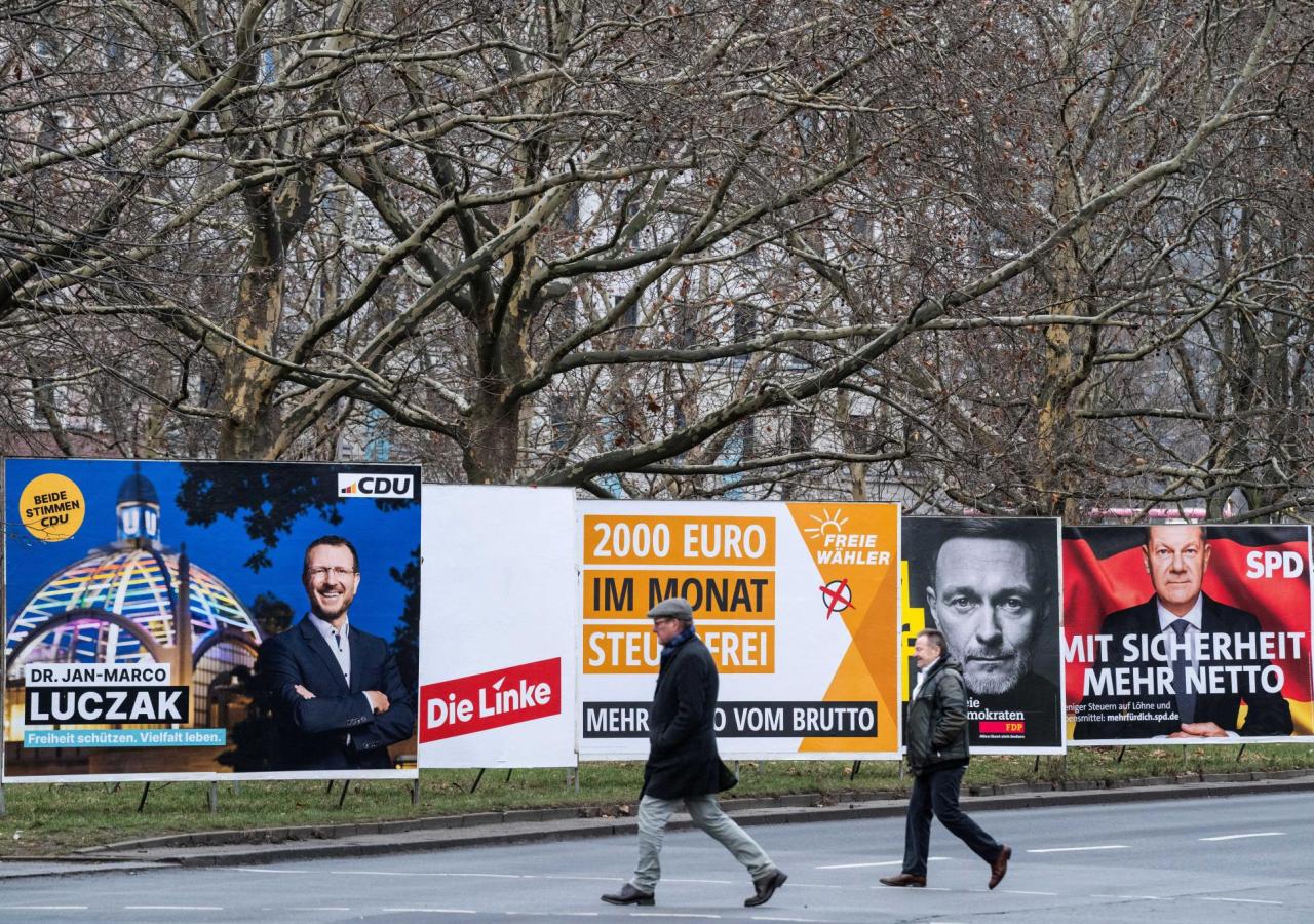 Wahlplakate für die Bundestagswahl in Deutschland