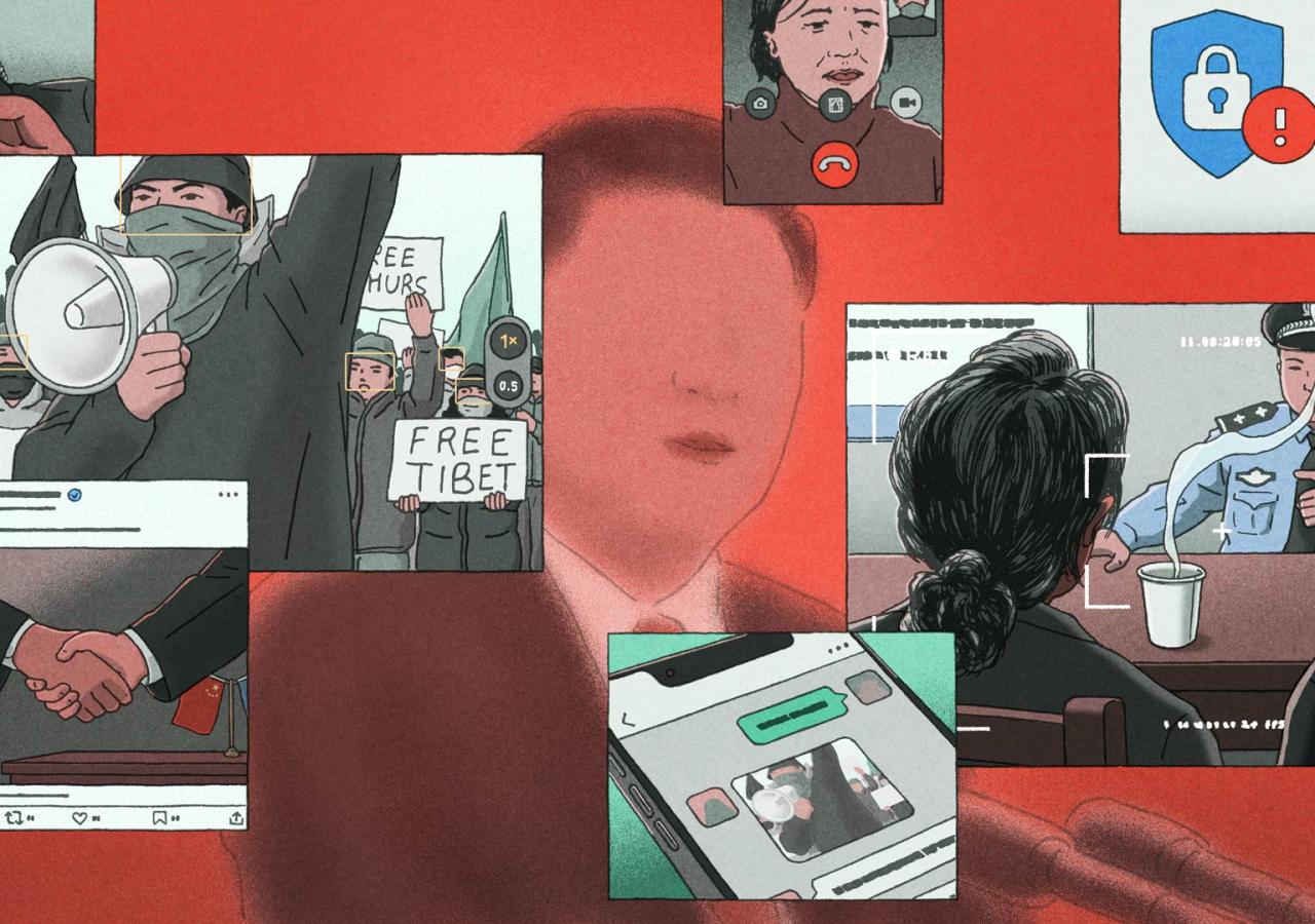 Illustration zum Investigativ-Projekt „China Targets“ des „International Consortium of Investigative Journalists“ (ICIJ) 