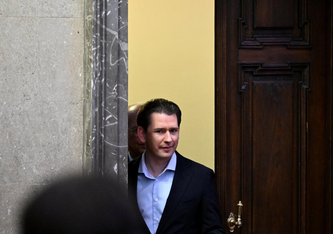 Ex-Kanzler Sebastian Kurz beim Gerichtsprozess im Februar 2024