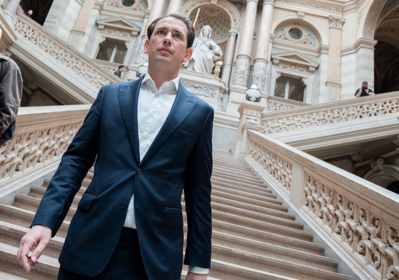 Sebastian Kurz nach dem rechtskräftigen Freispruch im Justizpalast in Wien