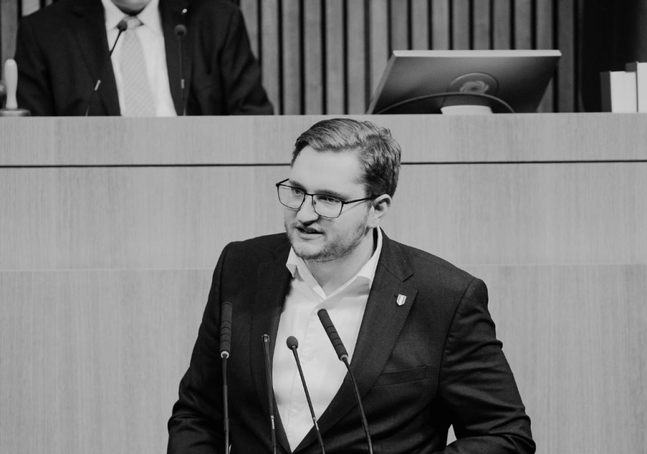 Sebastian Schwaighofer, FPÖ Mandatar im Nationalrat