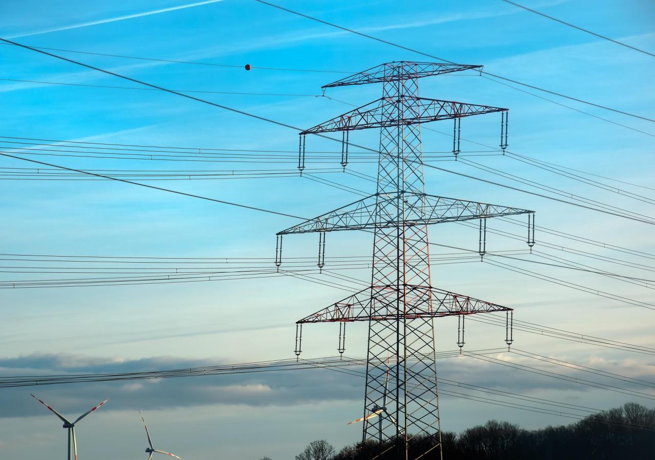zu sehen ist ein Strommast in Österreich