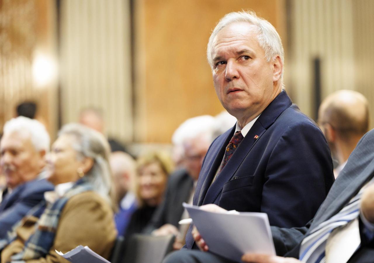 Nationalratspräsident Walter Rosenkranz (FPÖ) beim Dinghofer-Symposium.