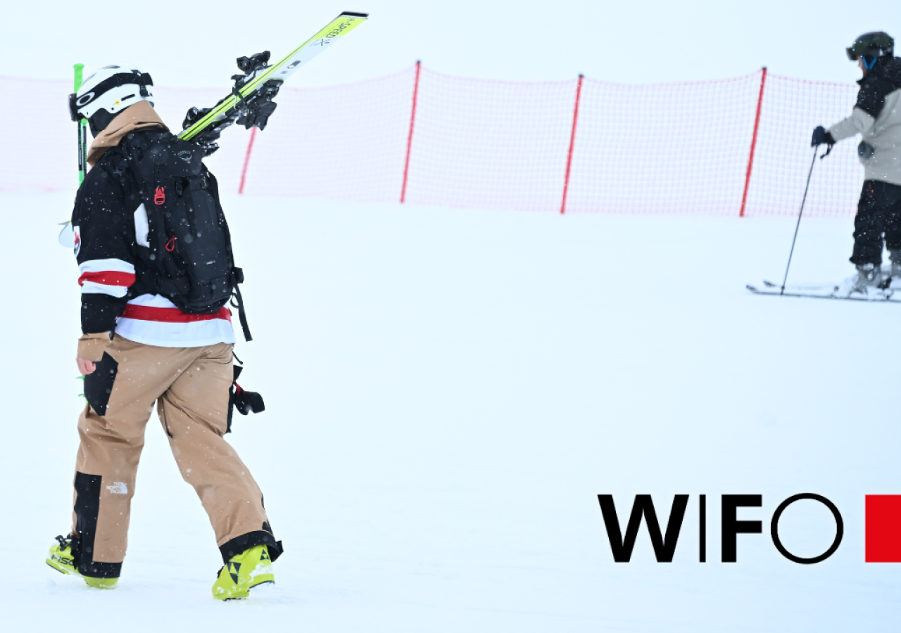  Skifahrer im Skigebiet von St. Anton am Arlberg