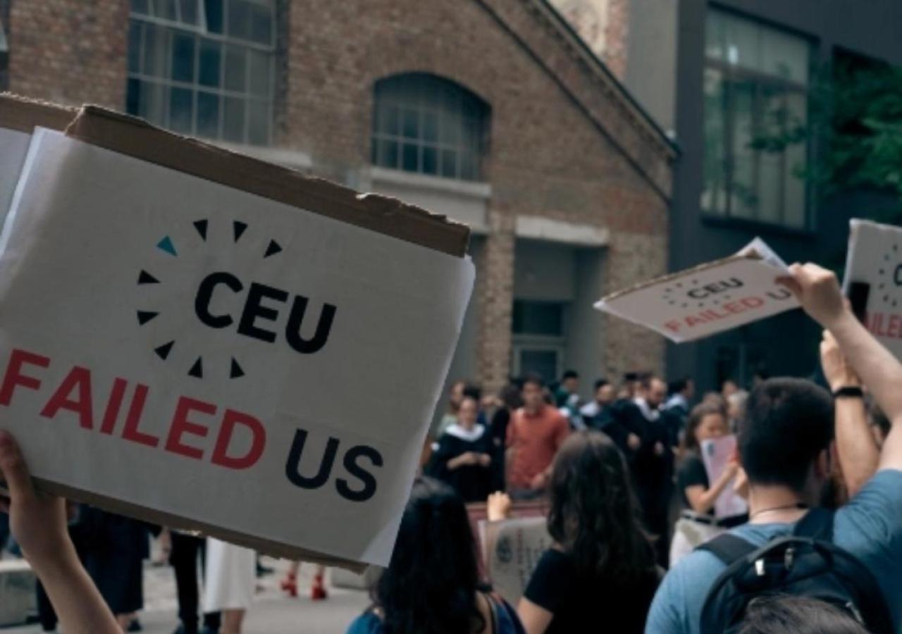 Protest an der CEU 2022
