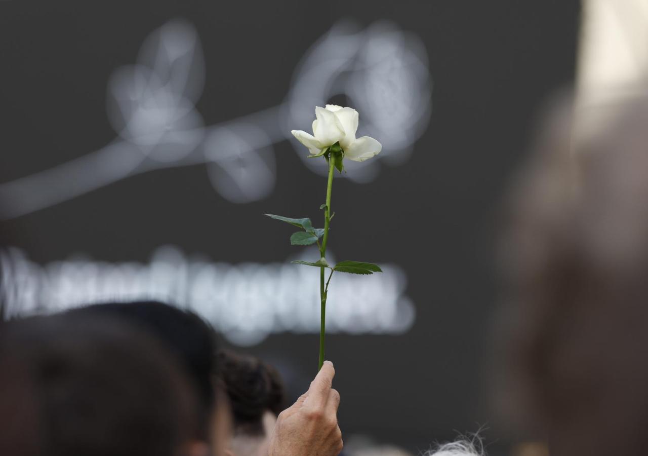 Weiße Rose bei Gedenkveranstaltung nach Amoklauf in Graz