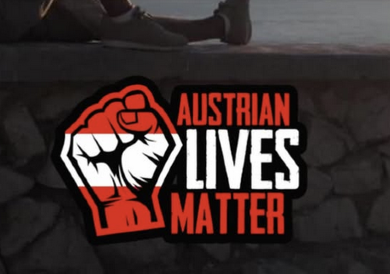 Ausschnitt aus einem Facebook-Posting mit dem FPÖ-Slogan „Austrian Lives Matter“