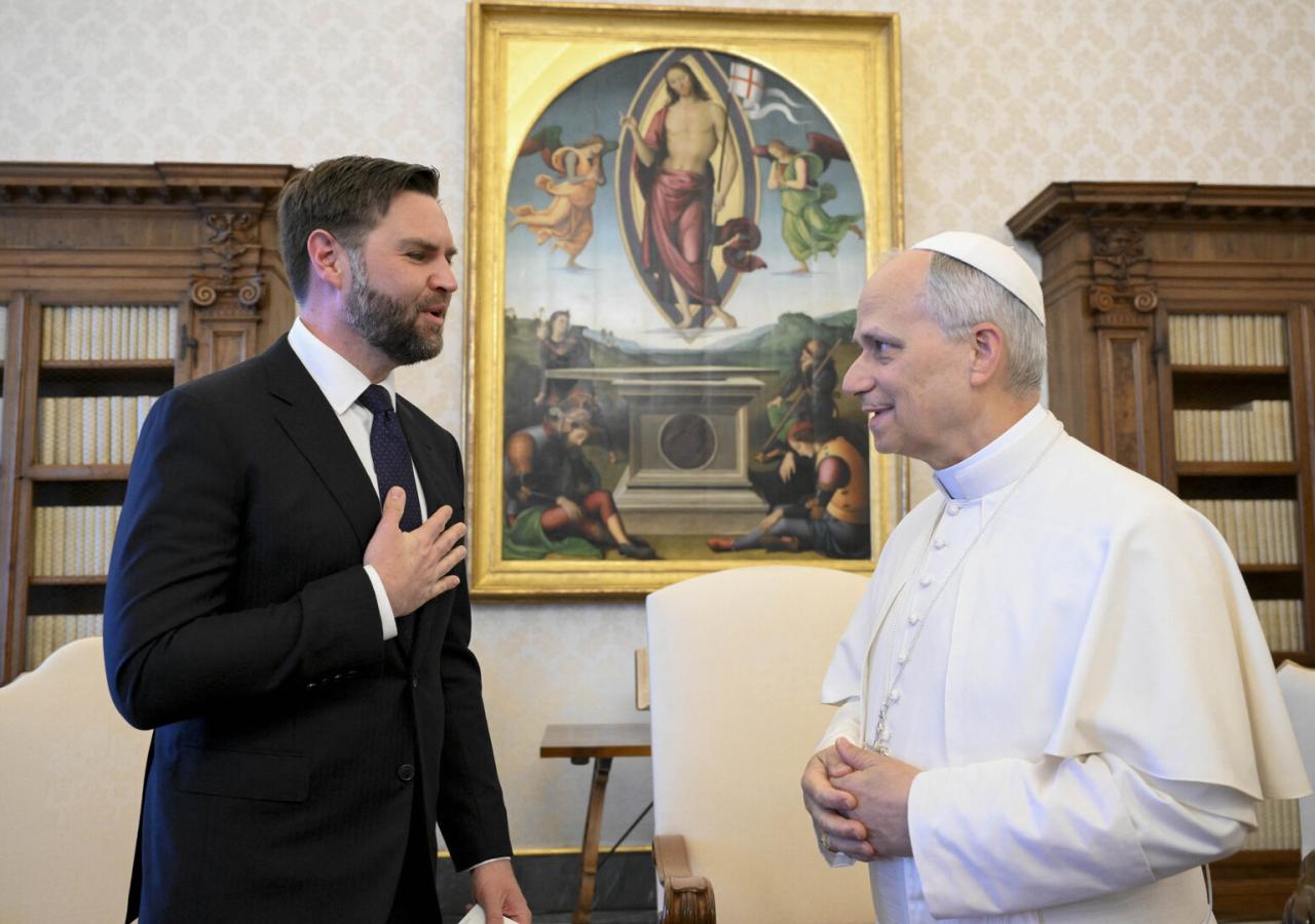 US-Vizepräsident JD Vance und der Papst Leo XIV.