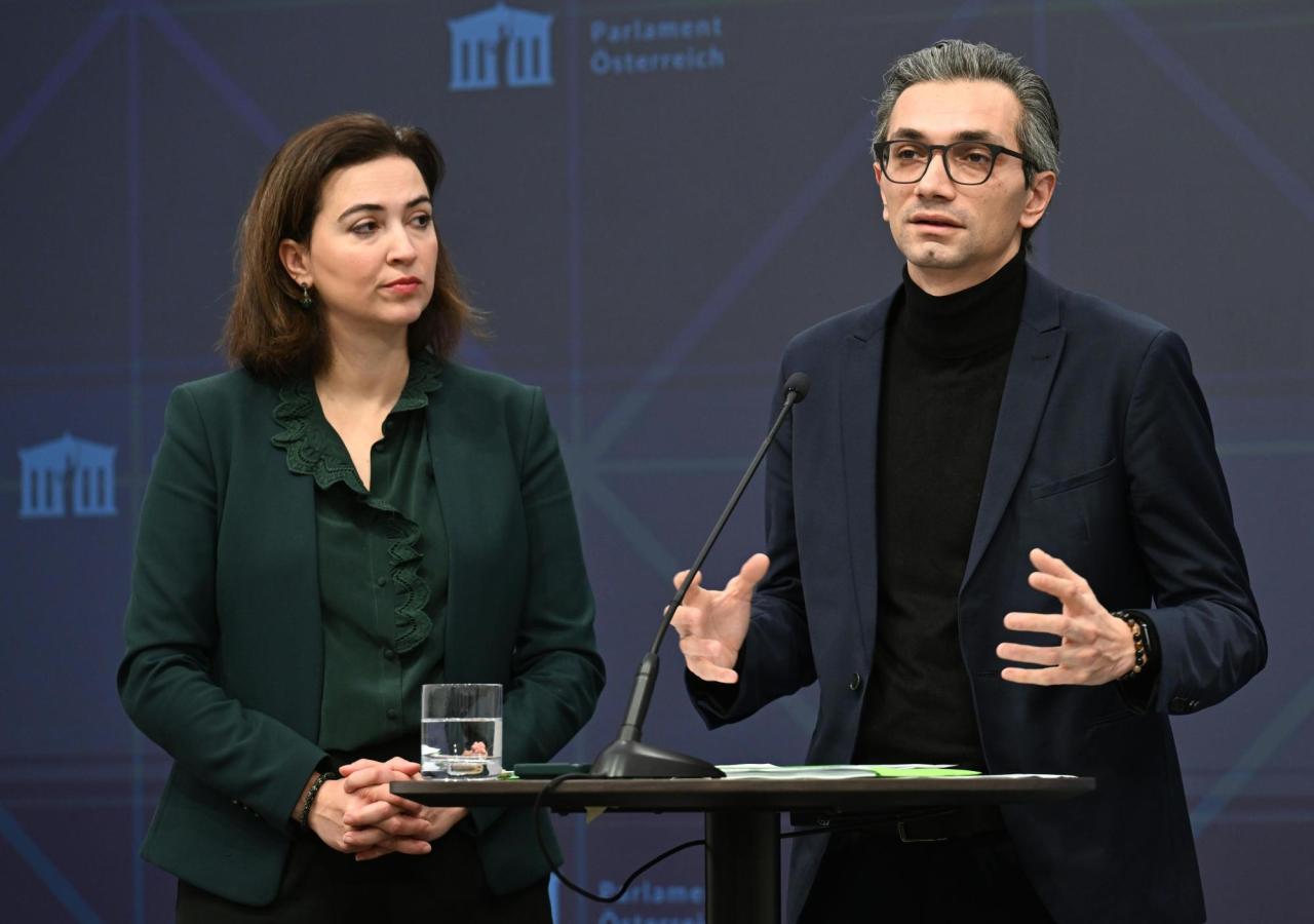  Verfassungssprecherin Alma Zadić und Digitalisierungs- und Netzpolitiksprecher der Süleyman Zorba (beide Grüne).