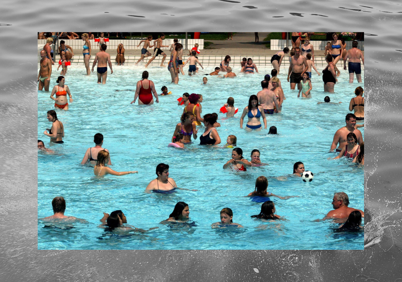 Menschen baden