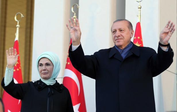 Der türkische Präsident Recep Tayyip Erdogan und seine Frau Emine Der türkische Präsident Recep Tayyip Erdogan und seine Frau Emine