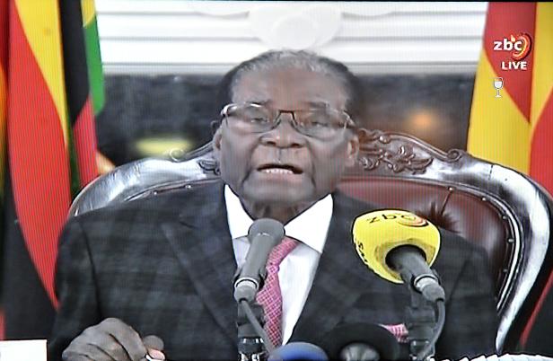 Präsident Mugabe klammerte sich bis zuletzt an die Macht. Präsident Mugabe klammerte sich bis zuletzt an die Macht.