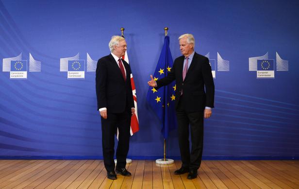 David Davis (l.) und Michel Barnier David Davis (l.) und Michel Barnier