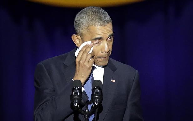 US-Präsident Barack Obama bei seiner letzten Rede. US-Präsident Barack Obama bei seiner letzten Rede.