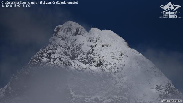 Großglockner mit Schnee bedeckt im Oktober 2020