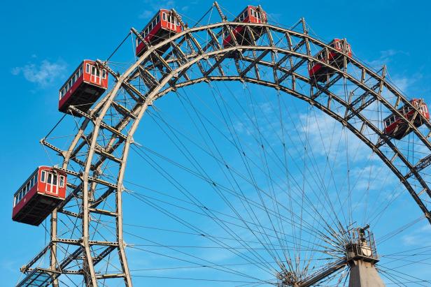 Traditional,Landmark,Ferris,Wheel.,Vienna,City,Center.,Prater,Park.,Austria