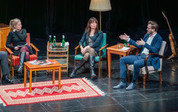 Anna Thalhammer, Marina Delcheva und Jakob Winter im Theater Akzent.