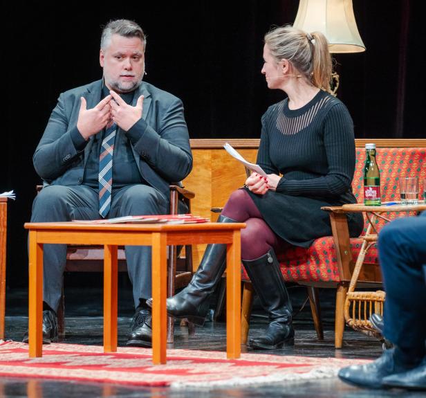 Martin Ortner und Anna Thalhammer im Theater Akzent.
