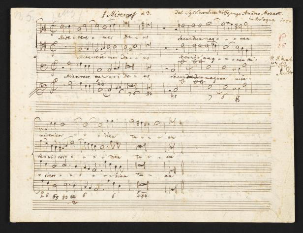 Historische, handgeschriebene Musikpartitur