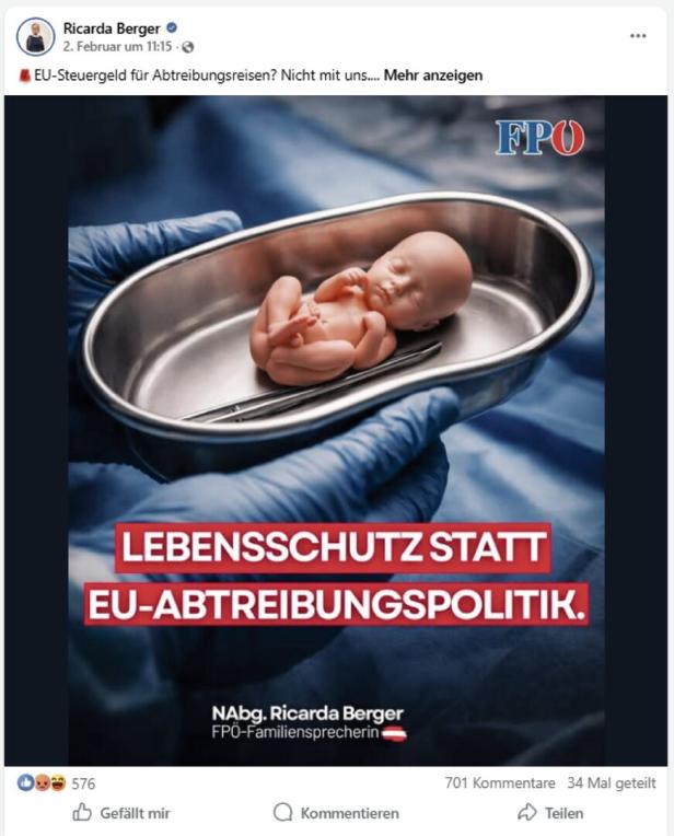Facebook-Screenshot von Ricarda Berger