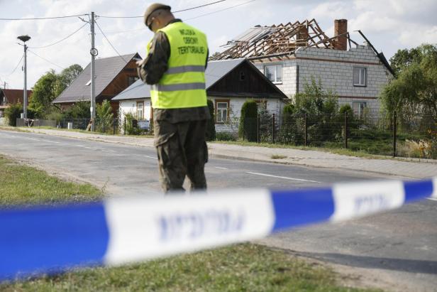 Szenen nach dem russischen Drohnenangriff