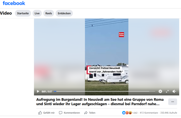 Screenshot Kronen Zeitung