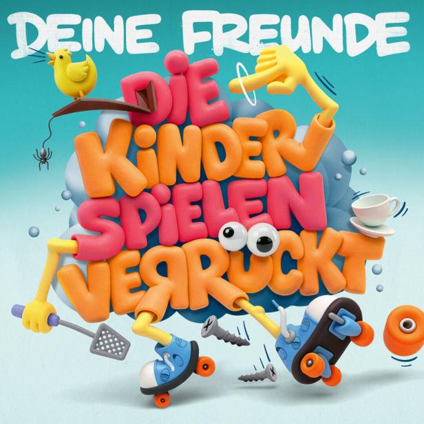Das bunt-verspielte Cover des neuen Deine-Freunde-Albums: "Die Kinder spielen verrückt"