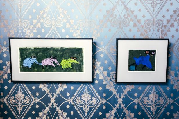 Paul Klee: Blau mantel (1940); Otto Waalkes: Polonaise Blankenese