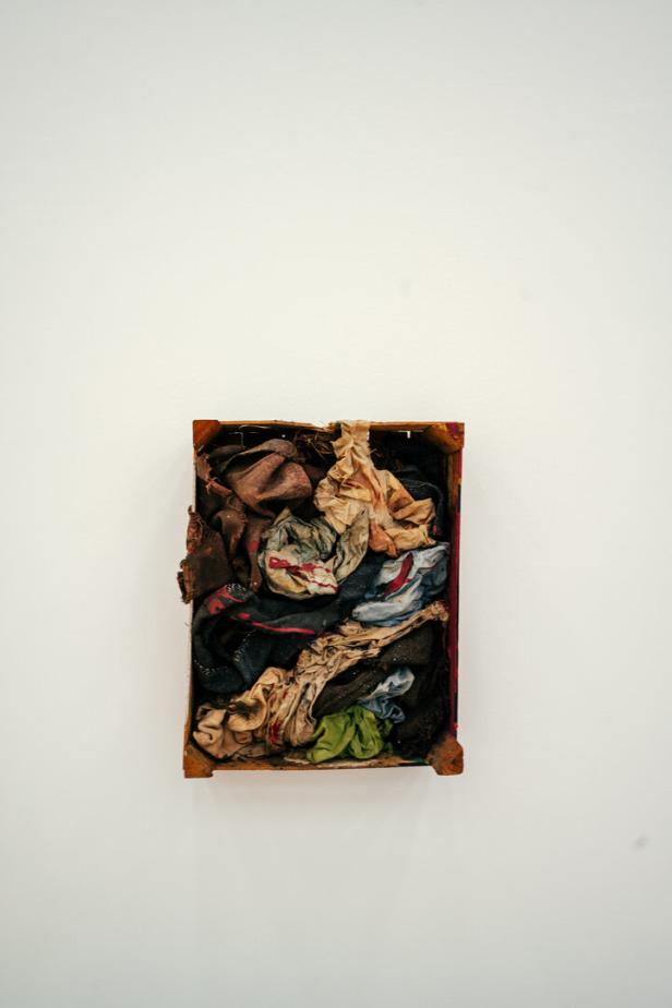 Erdfarbenes Wandbild von Adolf Frohner 