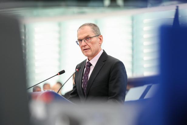 Andrzej Poczobut im Europäischen Parlament in Brüssel