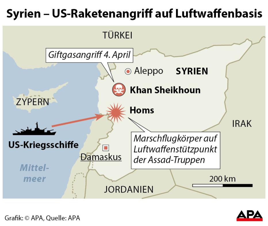 USA Greifen Syrische Luftwaffenbasis An