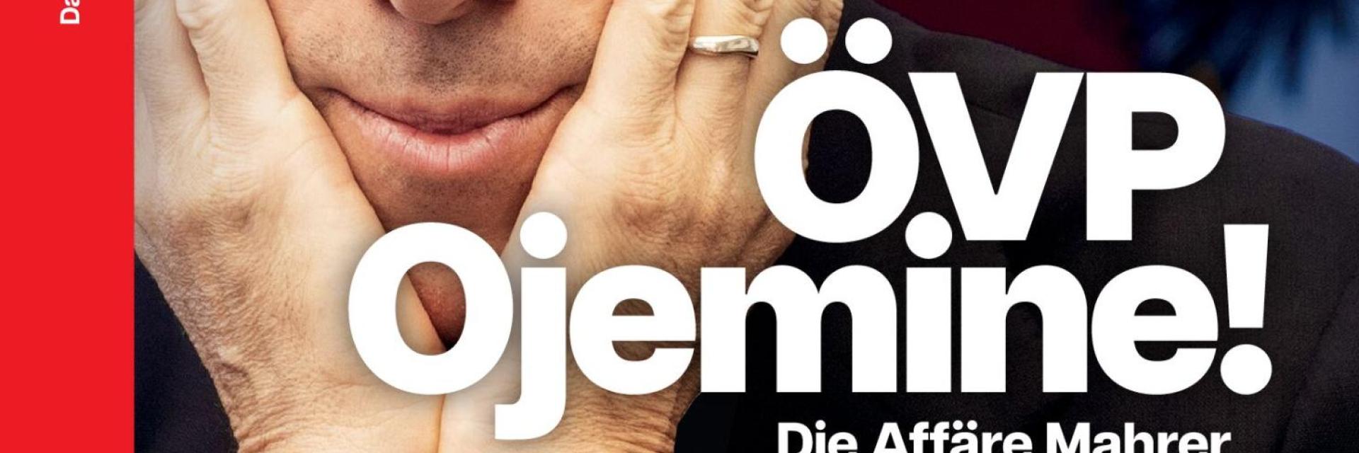Harald Mahrer am Cover des profil-Magazins mit dem Titel "ÖVP Ojemine"