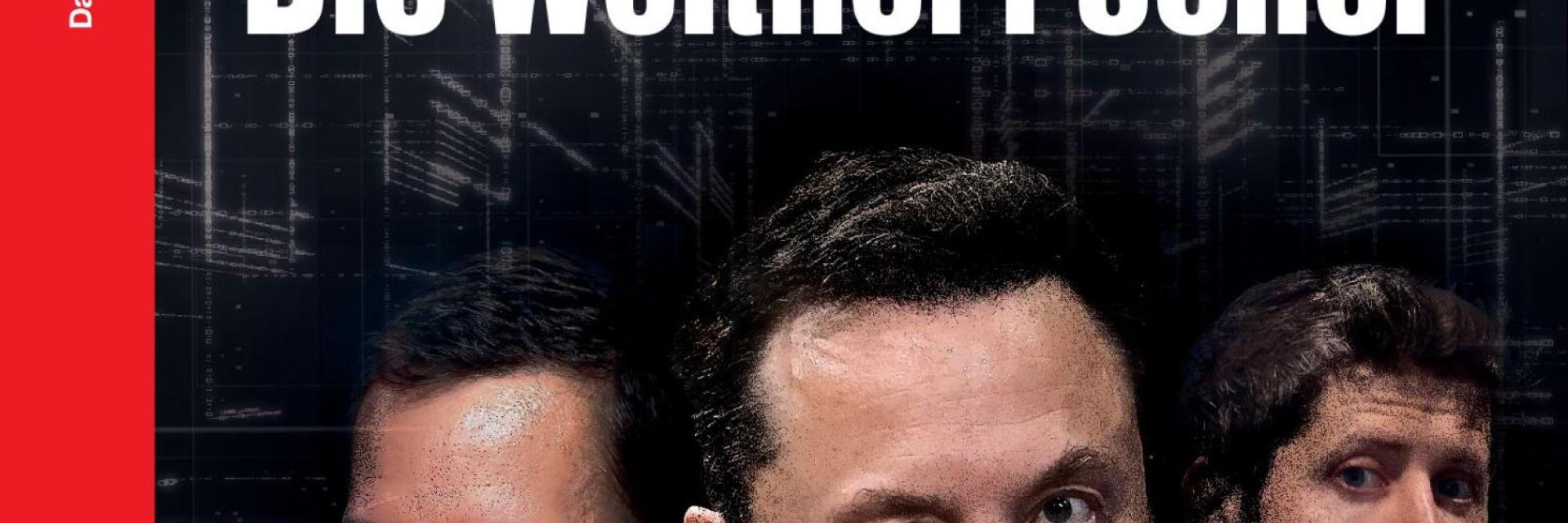 Das Magazin „profil“ zeigt Elon Musk, Peter Thiel und Sam Altman unter der Schlagzeile „Die Weltherrscher“ vor einem digitalen Hintergrund.