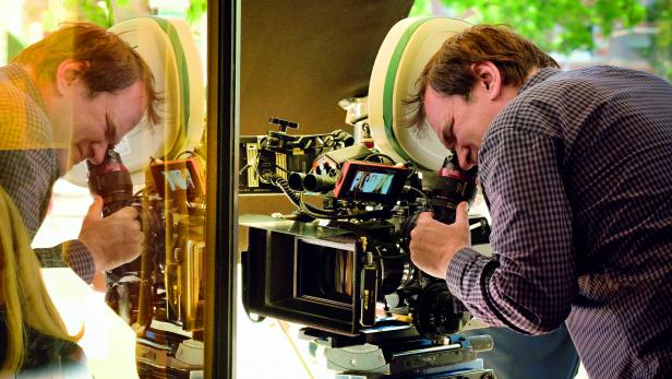 Regisseur Quentin Tarantino am Set von "Once Upon a Time … in Hollywood"