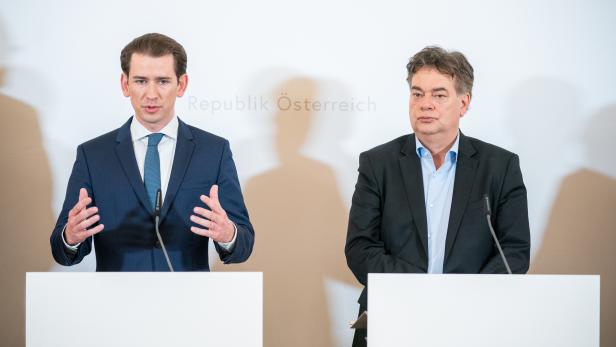 Bundeskanzler Sebastian Kurz und Vizekanzler Werner Kogler zu Maßnahmen im Kampf gegen das Coronavirus
