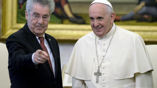 Bundespräsident Fischer mit Papst Franziskus: Korruption, Steuerhinterziehung und Veruntreuung waren bei den Treffen allerdings kein Thema.