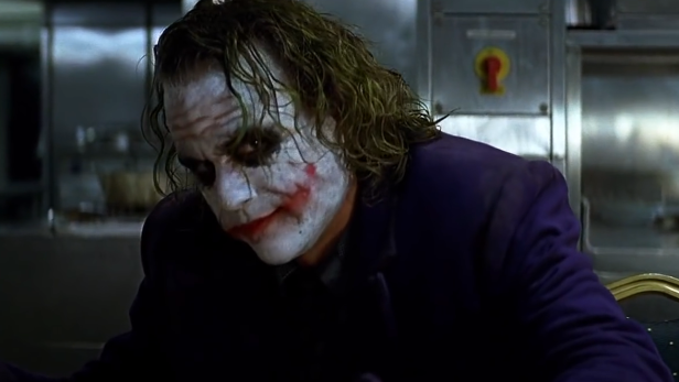 Heath Ledger als "Der Joker".