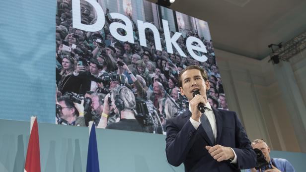 Sebastian Kurz bei der Wahlveranstaltung der ÖVP 