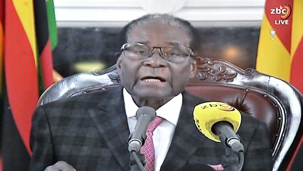  Präsident Mugabe klammerte sich bis zuletzt an die Macht.