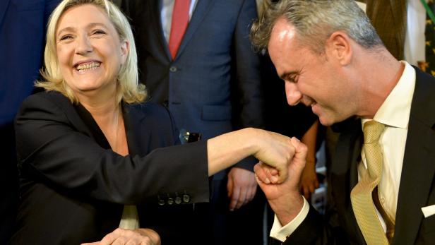 Norbert Hofer und Front National-Präsidentin Marine Le Pen