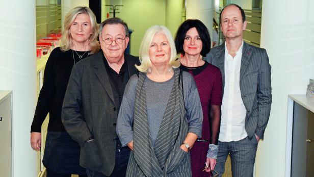 Angelika Hager, Georg Hoffmann-Ostenhof, Elfriede Hammerl, Christa Zöchling und Stefan Grissemann