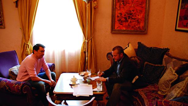 Rakhat Aliyev und profil-Redakteur Martin Staudinger 2007 in Wien