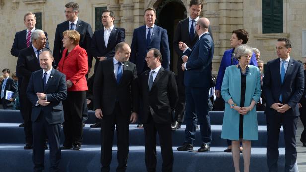 Die EU-Staats- und Regierungschefs in Malta. Die EU-Staats- und Regierungschefs in Malta.
