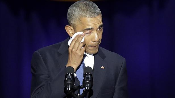 US-Präsident Barack Obama bei seiner letzten Rede.