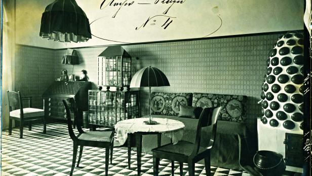 Früher Stilmix. Für die verwandte Familie Tedesko gestaltete Frank 1910 sein erstes Interieur.